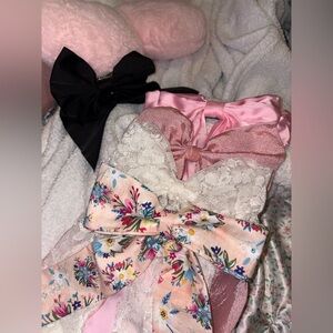 Floral and Lace Hair Bows Set